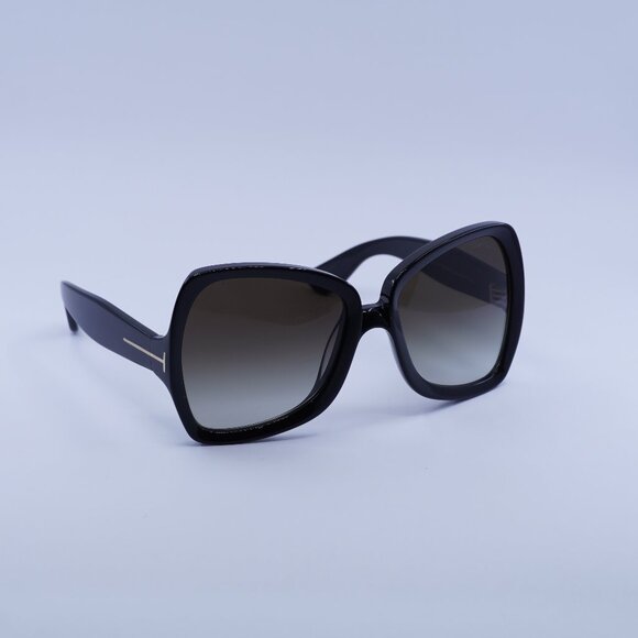 Tom Ford Jerry FT1222 01B Sunglasses Black Butterfly Frame, Smoke Lenses - Picture 1 of 9